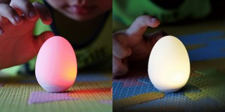 ふんわりなめらか＆カラフルに色が変わる！不思議な魅力のタマゴ型ライト「HomeTree Magic Egg」