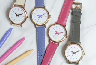 時計の針がクーピーペンシルの「クーピー柄ウォッチ02モデル」にシックな新色4カラー登場
