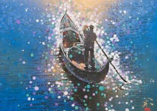 「文藝春秋」の表紙絵などを手掛ける松村公嗣氏の作品展が大丸心斎橋店のギャラリーで開催
