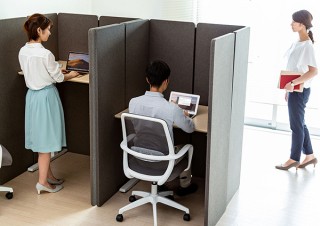 サンワサプライ、吸音効果を備えた個人スペースが作れるパーティションブースを発売