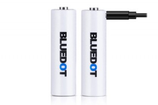 BLUEDOT、USB充電式のリチウムイオン単3形/単4形電池を発売