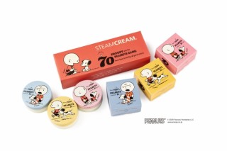 モーヴカラーのレトロ感がかわいい！PEANUTS生誕70周年を記念した「スチームクリーム」mini缶セット