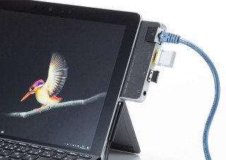 サンワサプライ、Surface GoにぴったりフィットするUSB Type-Cハブ「USB-3HSS5BK」を発売