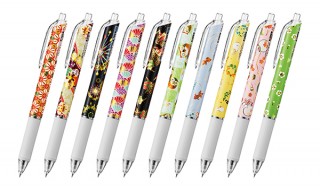 ぺんてる、日本伝統の友禅柄を施したボールペンを発売