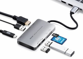 サンワサプライ、最大100W出力のUSB PD対応Type-Cハブを発売