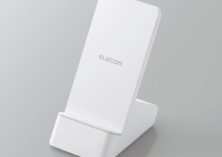 エレコム、10W急速充電にも対応するスタンド型のQiワイヤレス充電器「W-QS06」を発売
