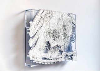 レースの飾りをモチーフとした芳木麻里絵氏の個展「fond de robe －内にある装飾－」