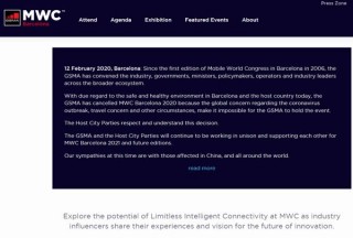 中国勢は一部参加予定も、各国企業は撤退で世界的スマホ見本市「MWC 2020」が中止へ
