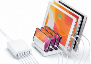 タブレットやスマホを最大6台同時充電可能な「6ポートUSB充電器」、サンワサプライ