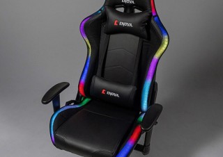 サンワダイレクト、LED内蔵で12色に光るゲーミングチェア「150-SNCL017BK」を発売
