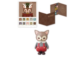 スペースファクトリー、“つのがはえた猫”のキャラ「MORRIS」のフレーム切手セットを発売