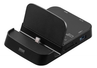 スマホをパソコン化できるカードリーダー「400-ADR325BK」
