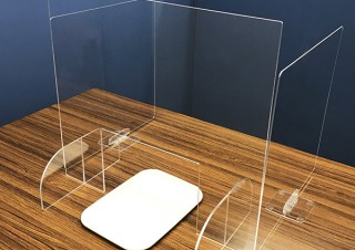 日研工業、飛沫感染対策用の「組み合わせ自由な対面型パーテーション」を発売