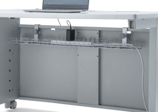 サンワサプライ、机のバックパネルに取り付けて使う2種のケーブル配線トレーを発売