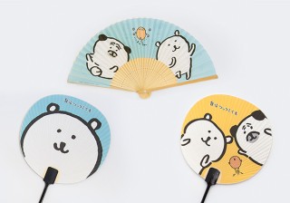LINEスタンプで人気！「自分ツッコミくま」が夏を彩る「扇子」と「うちわ」になって登場