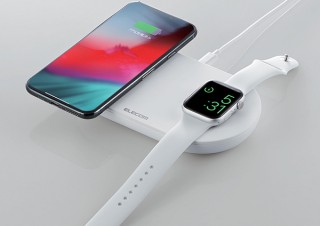 エレコム 、Apple Watchも同時に充電できるQi対応のワイヤレス充電器「W-QA12シリーズ」を発売