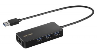 バッファロー、USBハブ付きギガビット対応LANアダプターを発売