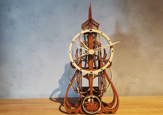 Free Spirit、歯車や針まで木製の時計「Madclockmaker」を発売
