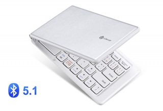爽やかなシルバーレザーを採用した折りたたみキーボード「IC-BK06lite」