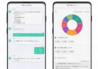 日々の“感じ”を入力して自分の感情を見える化する「心のセルフケア・アプリ」
