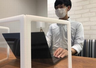 気軽に持ち運びできる飛沫飛散対策アイテム「モバイルパーテーション」発売