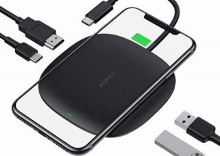 AUKEY、USBハブ機能とワイヤレス充電が1つになった「多機能ハブ」を54％オフに