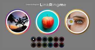 リングデザインのSNSアイコンが簡単に作れるWebアプリ「LinkRingme」
