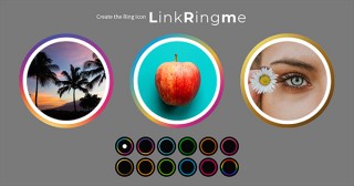 リングデザインのSNSアイコンが簡単に作れるWebアプリ「LinkRingme」