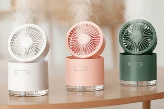 シルキーな水蒸気でリラックスできる「HBLINK ミスト扇風機」