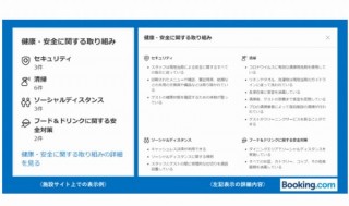 Booking.com、宿泊施設のコロナに対する「健康・安全に関する取り組み」を掲載