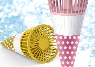 アイキューラボ、アイスクリーム型のポータブル扇風機を発売