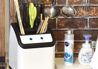 サンコー、電動砥石を搭載したUV除菌機能付き包丁スタンドを発売