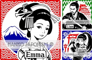 版画のように重ね捺しする和柄3色スタンプ「HANKO JAPONISM」。インク内蔵でスタンプ台も不要