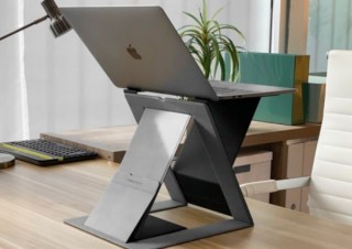 スタンドとスタンディングデスク融合のノートPC用スタンド「MOFT」に新モデル