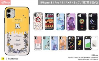 カード収納庫とメイクミラーが付いた、ディズニーデザインのiPhoneケース。プリンセス、ヴィランズなど