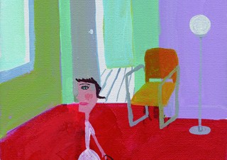 約30点の作品が展示される古村耀子氏のイラストレーション個展「いろいろ」