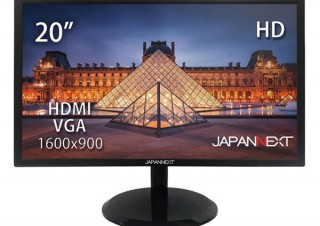 JAPANNEXT、TNパネルを採用したHD解像度の20型ディスプレイを発売