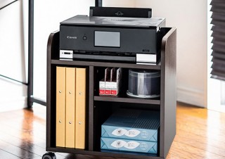 用紙やインクも収納できるインクジェットプリンタ台「100-PS014M」がサンワダイレクトで販売中