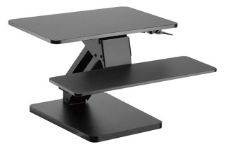 グリーンハウス、既存の机の上に設置できるガススプリング式の昇降デスク「GH-HASA-BK」を発売