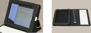 ネクストゼロワン、薄型キーボードを備えたiPad用ケース「Leather Case Keyboard for iPad」
