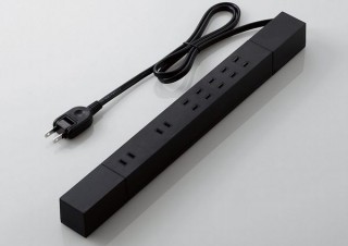 エレコム、差込口360°回転＆脚パーツで倒れにくい「7個口電源タップ」発売