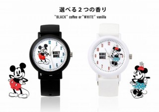 ミッキー＆ミニーデザインの時計からコーヒーとバニラの香り！ 香る腕時計KAORUのコラボモデル