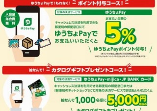 郵便局のスマホ決済「ゆうちょPay」、7ヶ月におよぶ5％還元キャンペーン実施