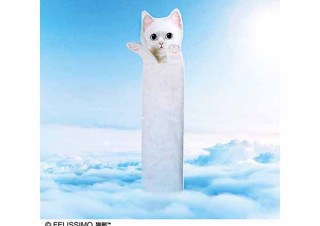 胴が長すぎる伝説の猫「のびーるたん」公認！ なが～い白猫タオルが「フェリシモ猫部™」から新登場