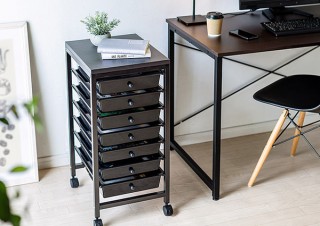 サンワサプライ、小物や書類を細かく仕分けできるキャスター付きキャビネットを発売