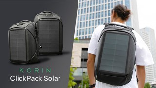 きびだんご、ソーラーパネル搭載のバックパックClickPack Solarを発売
