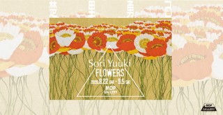 連続性や装飾性をテーマとしてリズミカルに鮮やかな花を描く楚里勇己氏の「FLOWERS展」
