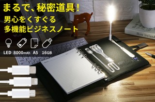 鑫三海、LEDライト機能などを搭載したビジネスノートCardsilkを発売