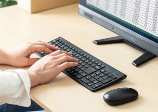 サンワサプライ、静音マウスと薄型キーボードのセット「SKB-WL31/32SETBK」を発売