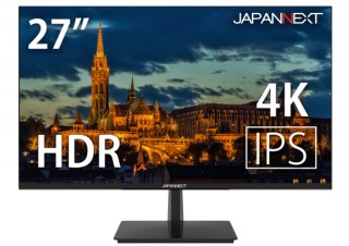 JAPANNEXT、IPSパネルを採用した4K HDR対応27型ディスプレイを発売